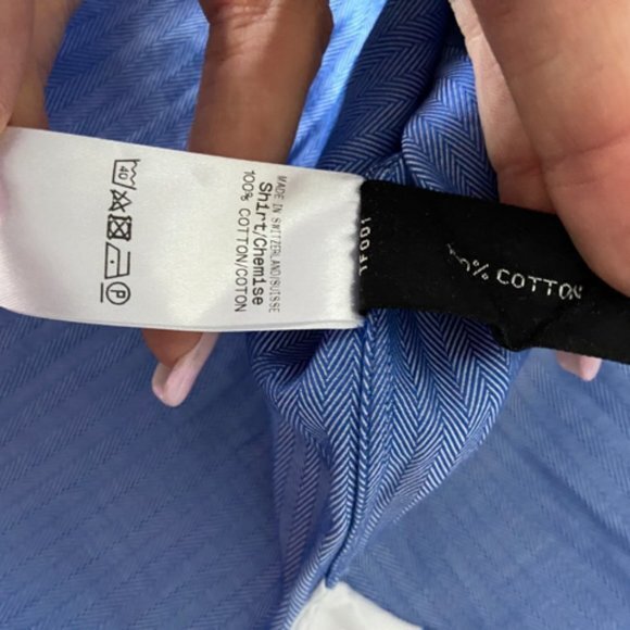 Tom Ford 100% Cotton Herringbone Dress Shirt in Size 43 EUC - Picture 8 of 15